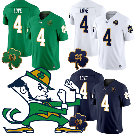 Jeremiyah Love #4 Notre Dame Fighting Irish 2024 Stitched Jersey