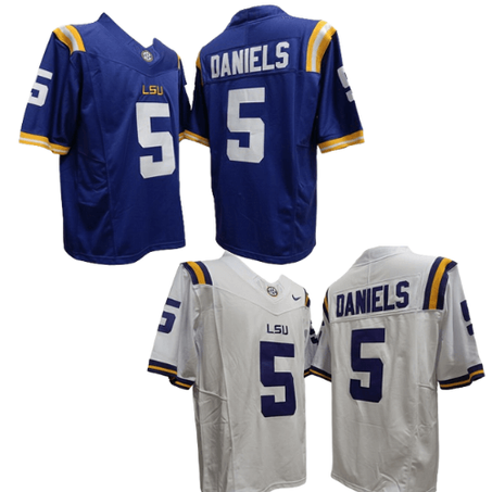 LSU Tigers #5 Jayden Daniels 2024 Draft Stitched Jersey