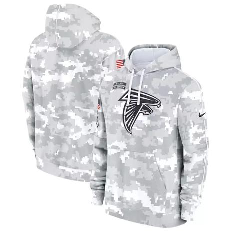 Men's Atlanta Falcons Arctic Camo 2024 Salute to Service Club Fleece Pullover Hoodie