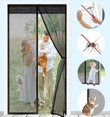 Moustiquaire Porte à Fermeture Aimantée