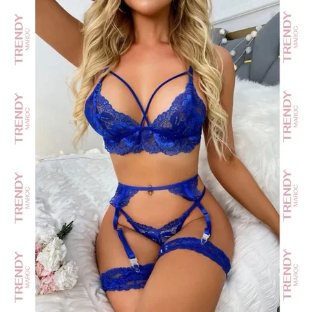 Blue lingerie