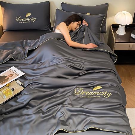 ICE SILK DUVET: COOL AND LUXURIOUS COMFORT (230 x 200 cm) / Dark gray