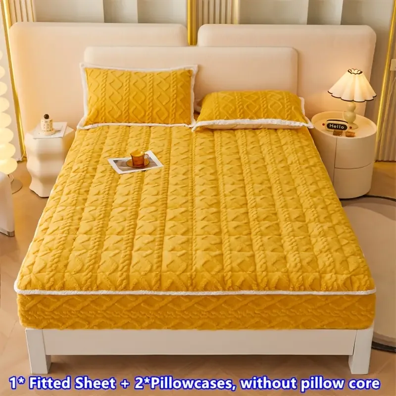 Cover Set  Ultra-Soft Warm Quilted Protector with 2 pillow cases