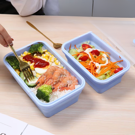 مجموعة علب غداء مرنة وعملية