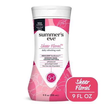 Summer's Eve Gel Féminin Intime Nettoyant 5 EN 1, Sheer Floral - 266ml