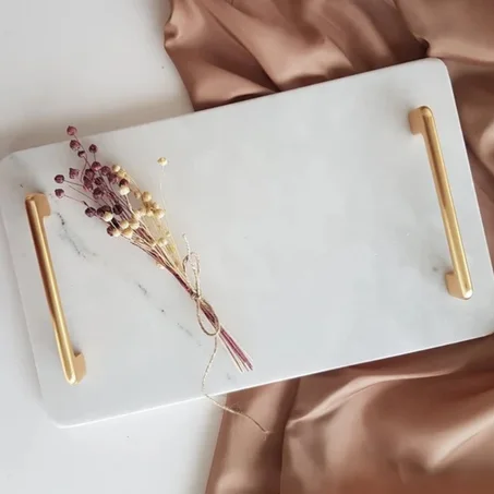 Plateau rectangulaire blanc