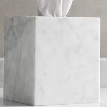 Boîte à mouchoirs carré blanche