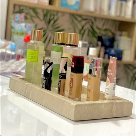 Plateau rectangulaire beige