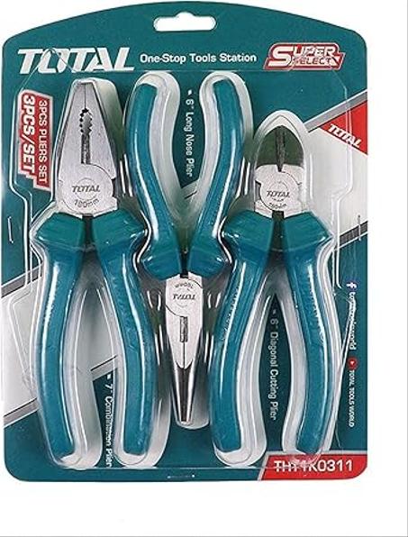 Juego de alicates de 3 piezas, modelo Total THT1K0311
