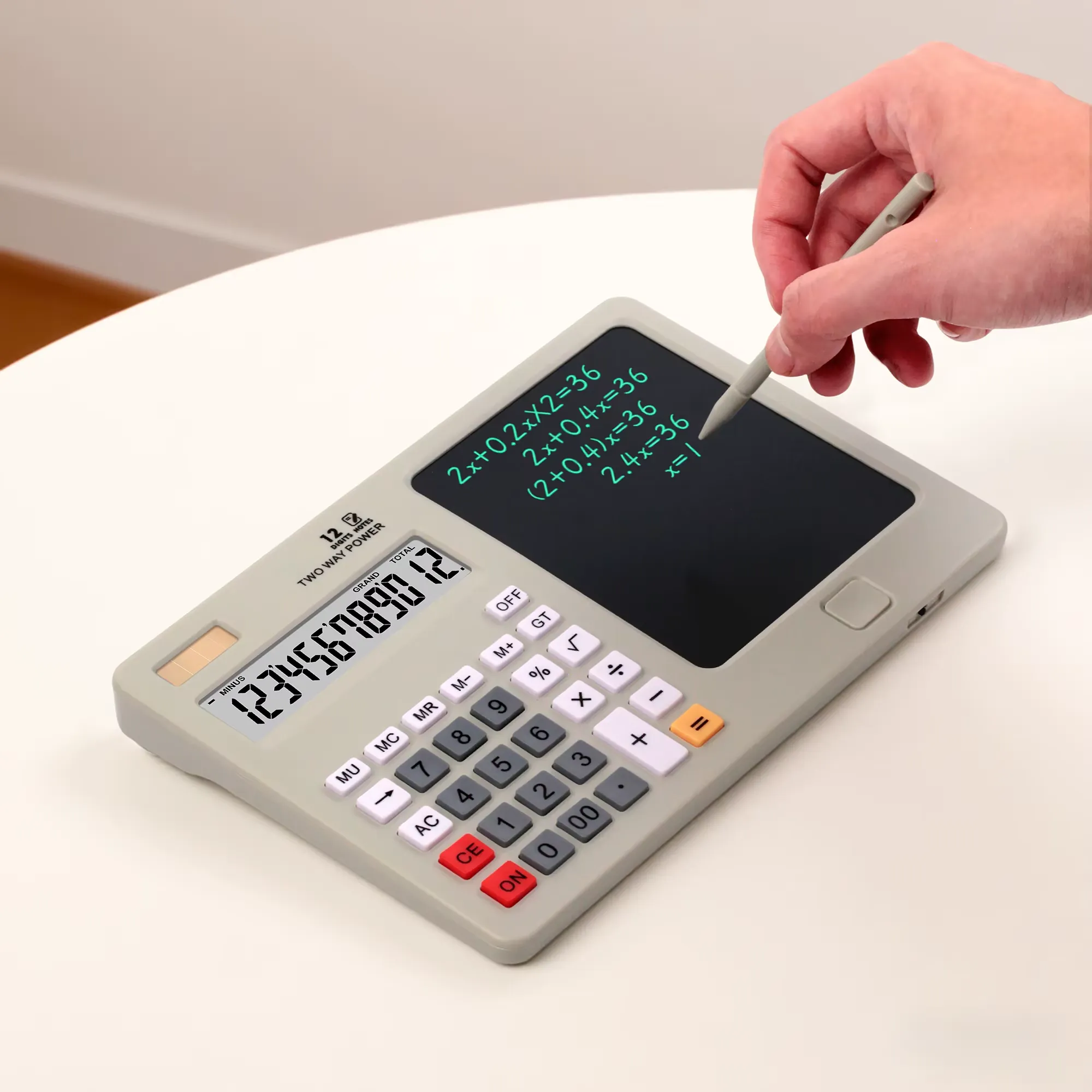 Calculatrice Écran d’Écriture Portable 2 en 1