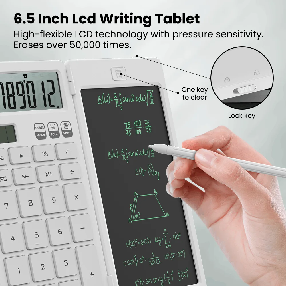 Calculatrice Écran d’Écriture Portable 2 en 1