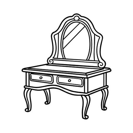 Coiffeuse avec mirroir