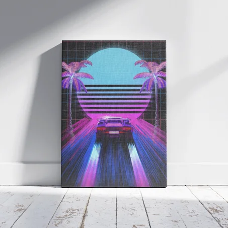 Retro Synthwave Future Highway