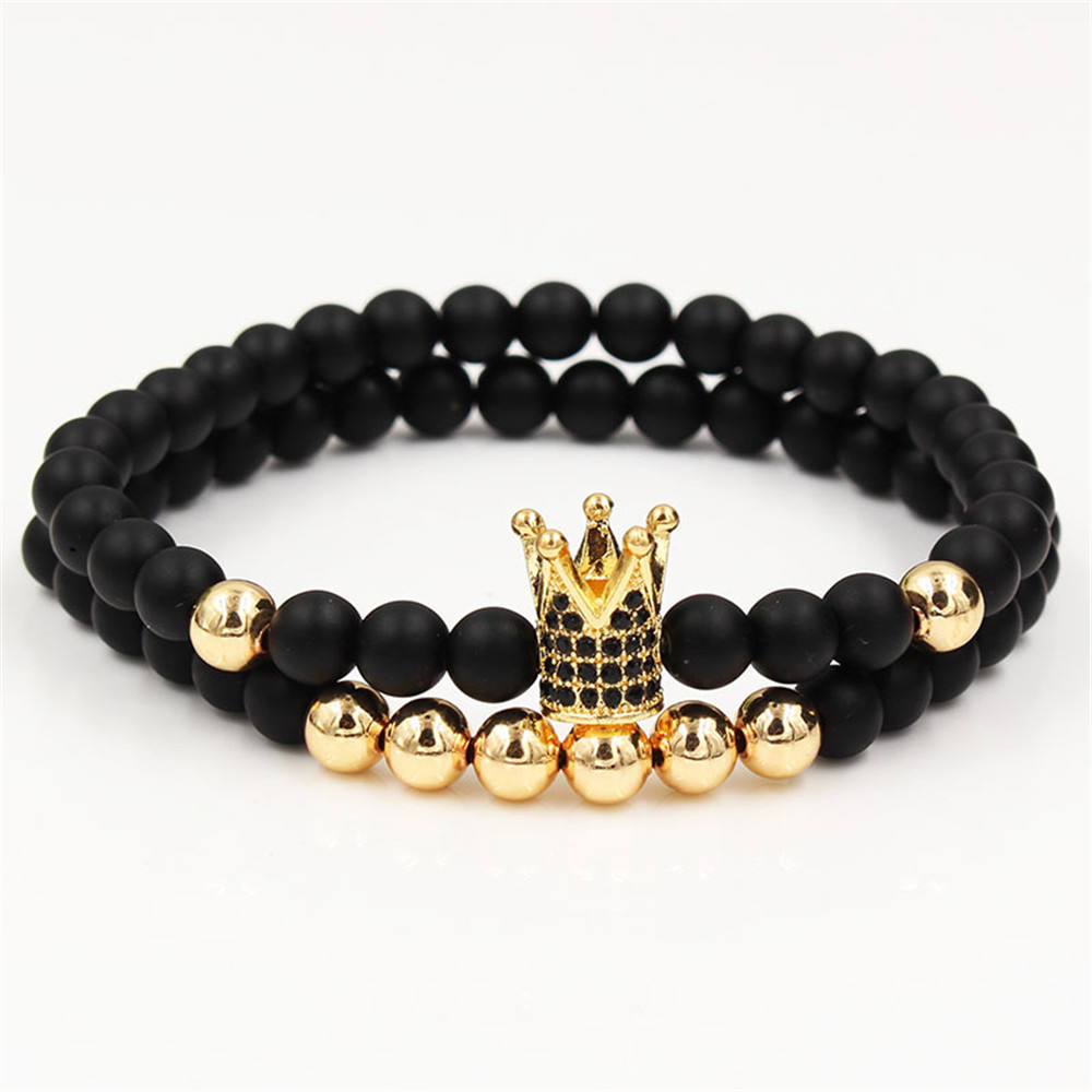 Ensemble homme classe Montre élégante & Bracelets king