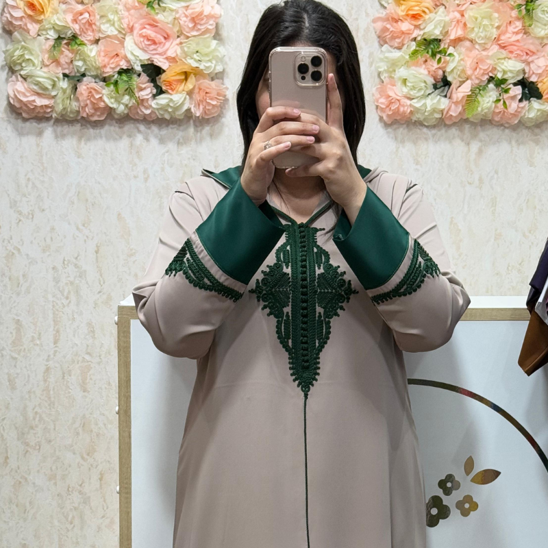 Beige/vert