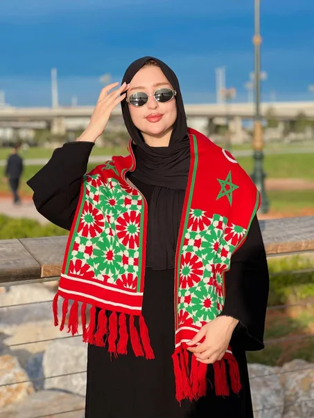 وشاح المنتخب المغربي ستايل راقي لعشّاق الأسود