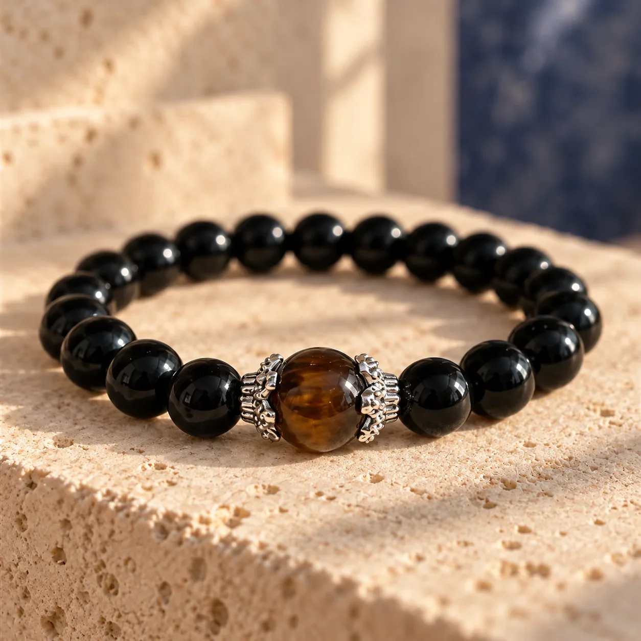 Duo Sable & Ébène — 2 bracelets