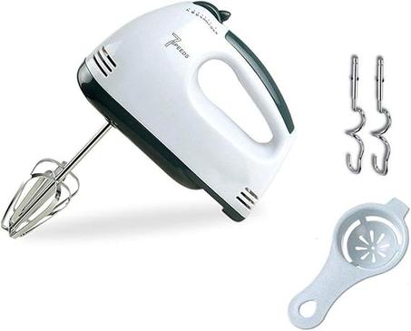 Batidora de mano eléctrica de acero inoxidable de alta potencia para batir huevos y masa