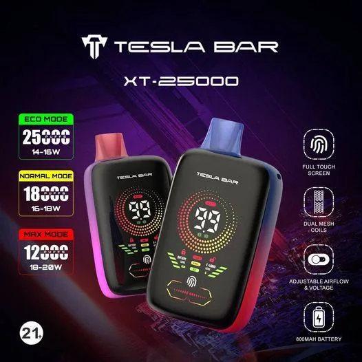 Tesla Bar XT 25000 Puffs 5%  - 240 DH