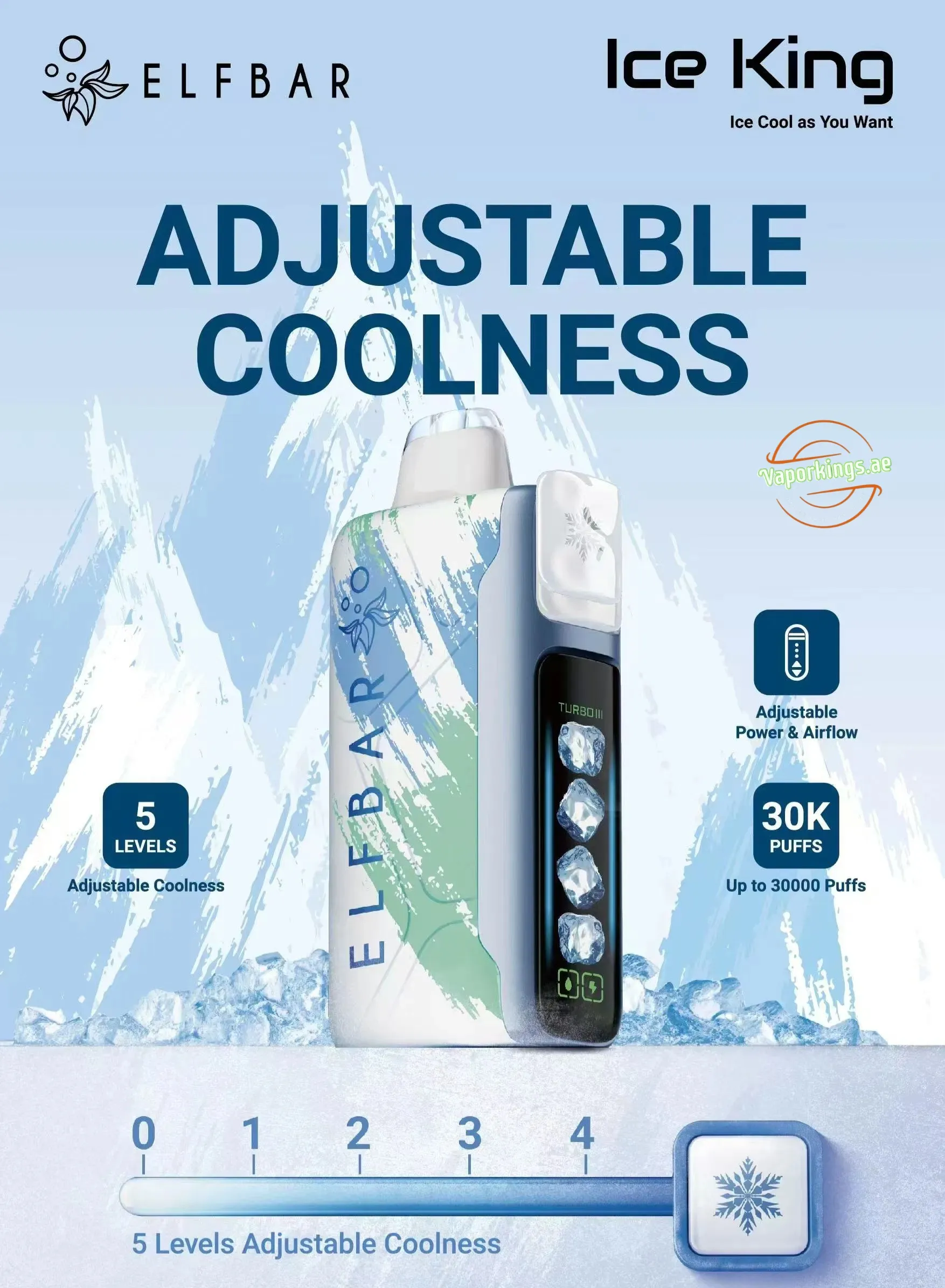 ELF BAR Ice King 30000 Puffs 5% - 260 DH