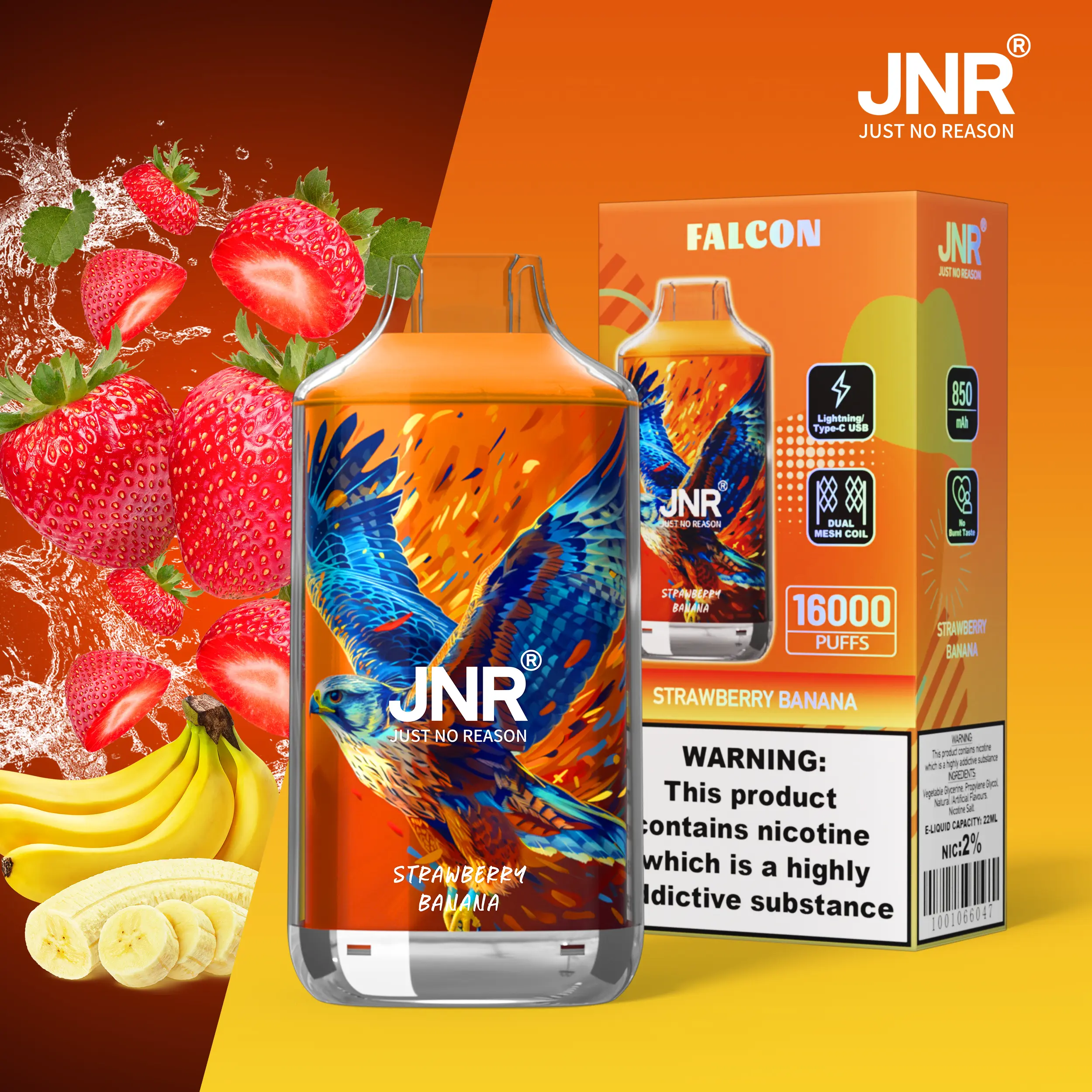 JNR Falcon 16K - Strawberry Banana