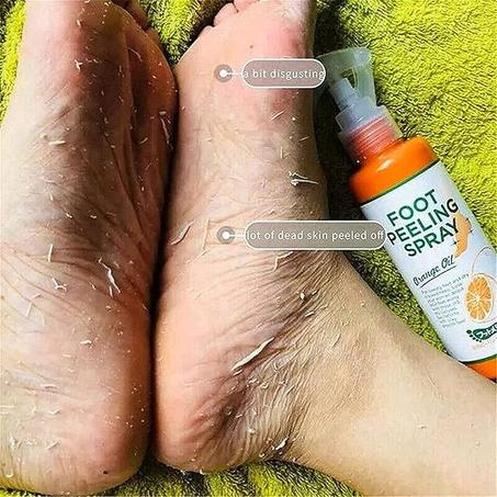 Spray Peeling pour Pieds Huile D'Orange