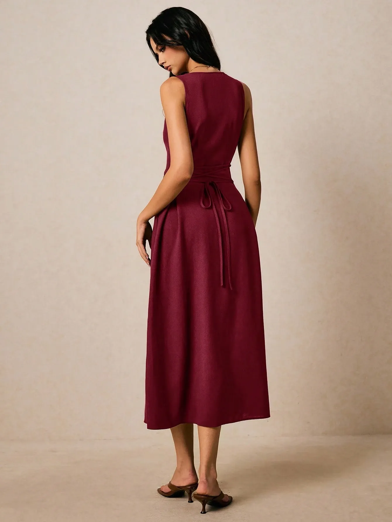 Robe d’Été Sans Manches Boutonnée – Élégante & Ultra Confortable