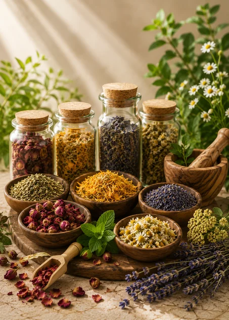 Herbes et graines naturelles