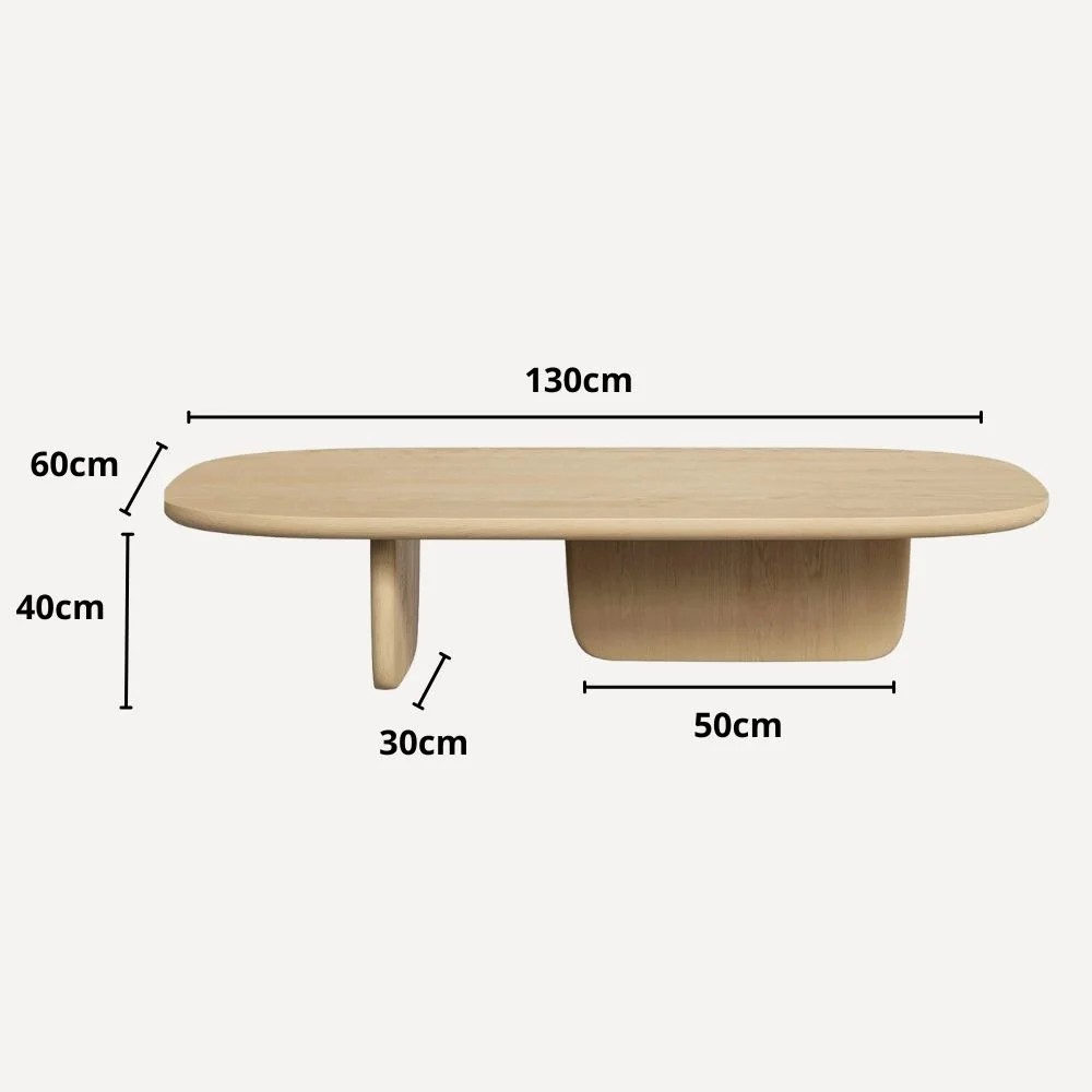 OSLO ,Table basse en bois massif latte Chêne
