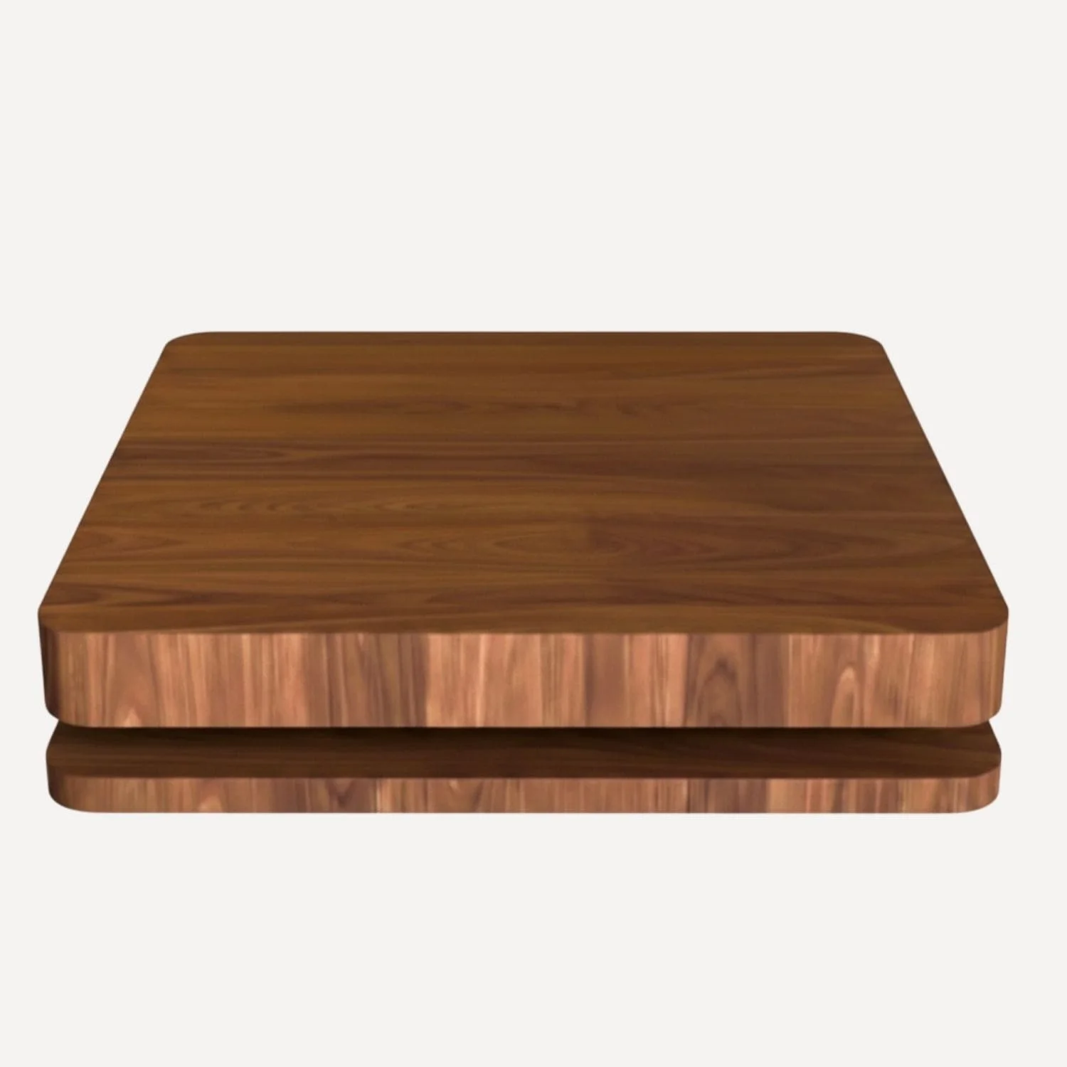 Table basse en bois massif latte noyé