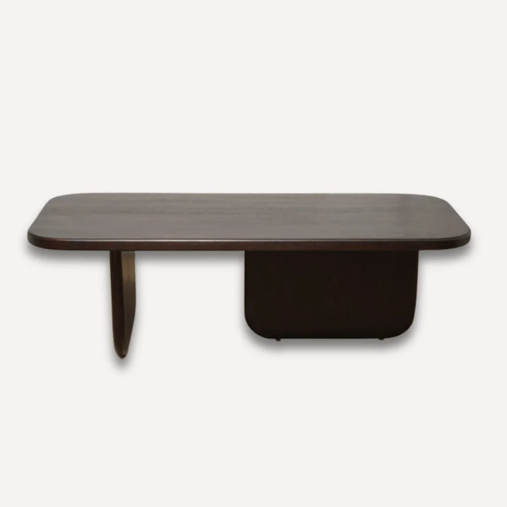 OSLO ,Table basse en bois massif latte noyé