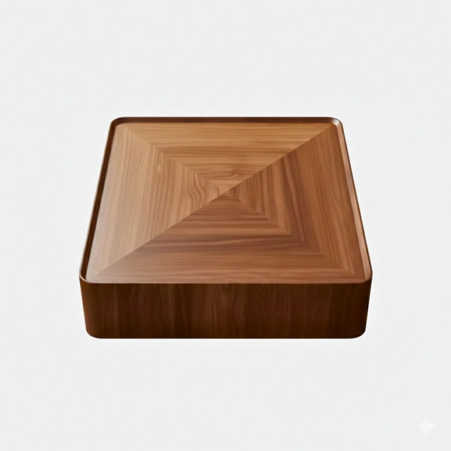 PRISMA ,Table basse en bois latte finition noyé