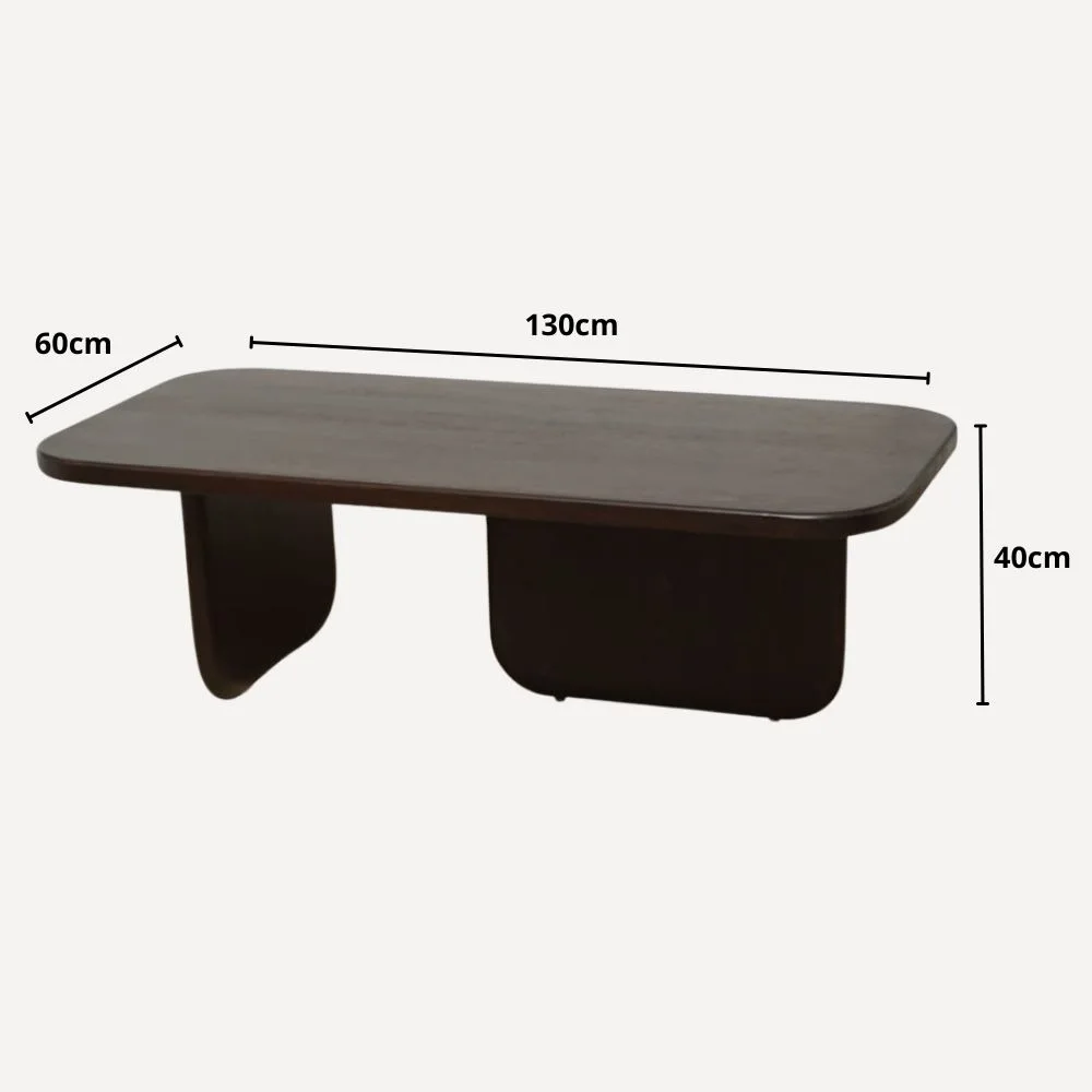 OSLO ,Table basse en bois massif latte noyé