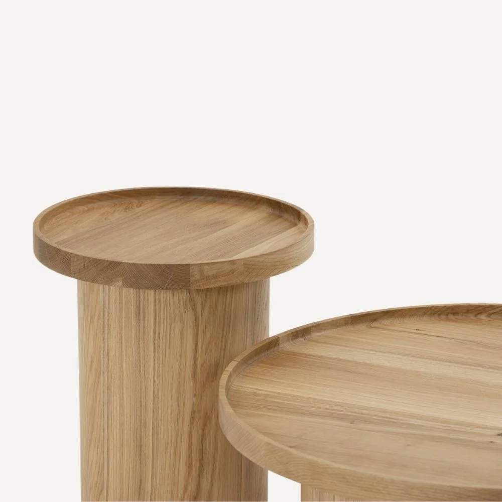 Le Duo ORA,Table basse en bois latte finition chêne