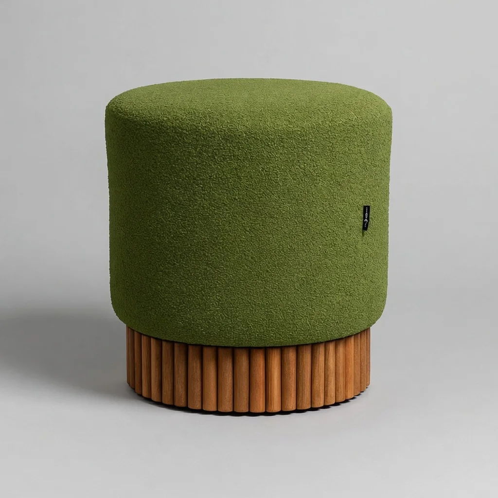 Pouf Bardage Bois – Design moderne & confort premium