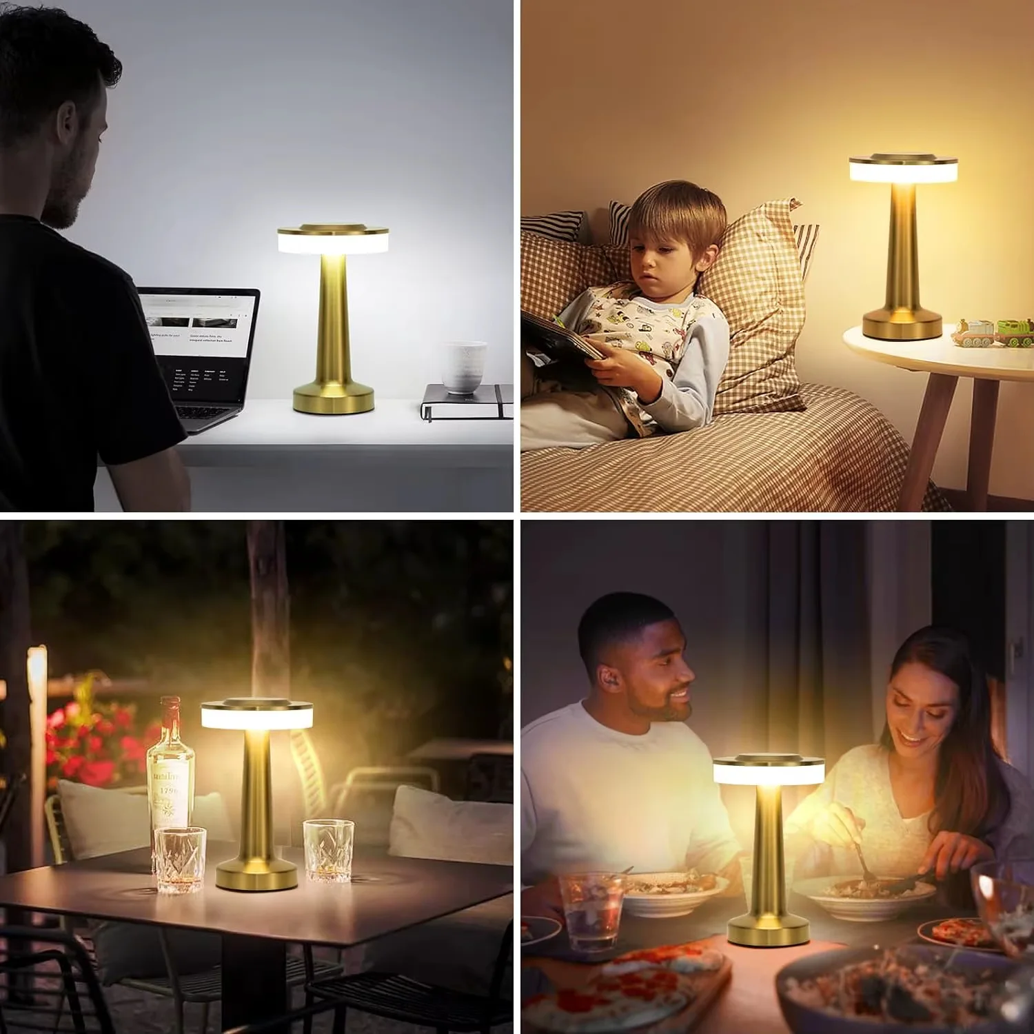 مصباح LED الذكي باللمس - إضاءة مريحة للعين وقابلة للشحن