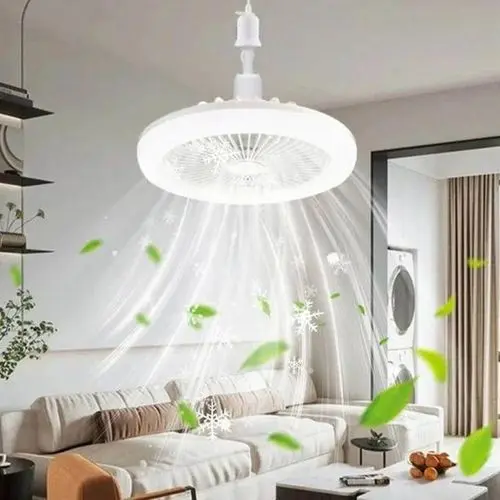 مروحة سقف ذكية مع إضاءة LED وريموت كنترول (ترتيب سهل E27)