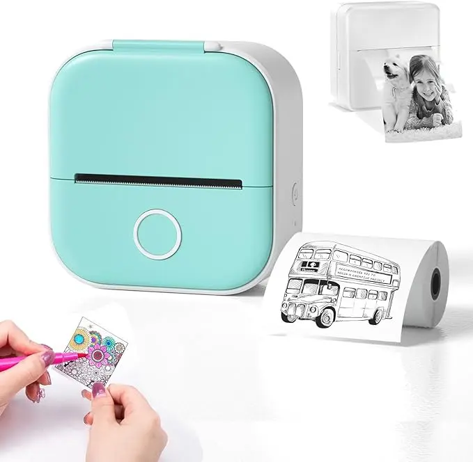الطابعة الحرارية الصغيرة المحمولة للطلاب والتلاميذ (Mini Thermal Photo Printer)