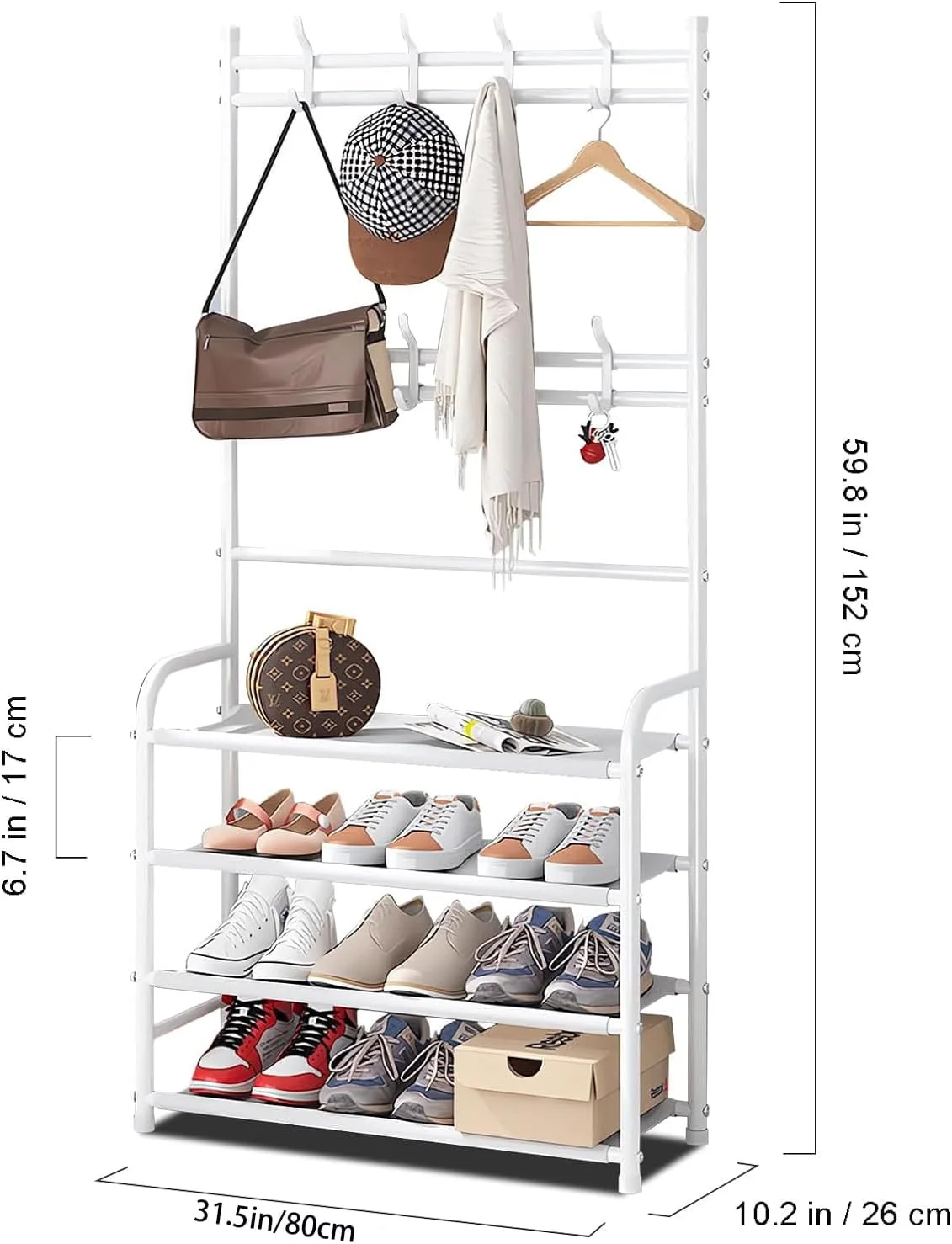 حامل أحذية ومعاطف متعدد الوظائف - Multi-functional Shoe and Coat Rack