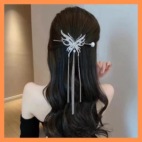 Broche à cheuveux luxe en acier inoxydable