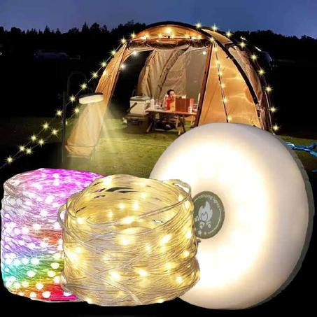 لمبة الكشتات اللاسلكية متعددة الوظائف 4 في 1:  مع عقد ب10 أمتار