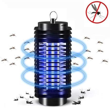 مصباح اضاءة من ايه ايدراج مقاوم للماء بجهد منخفض يو اس بي بدون اشعاع، اضاءة بالاشعة فوق بنفسجية ال اي دي، قابل للحمل ومضاد للحشرات والبعوض، مصباح للتخييم، اسود