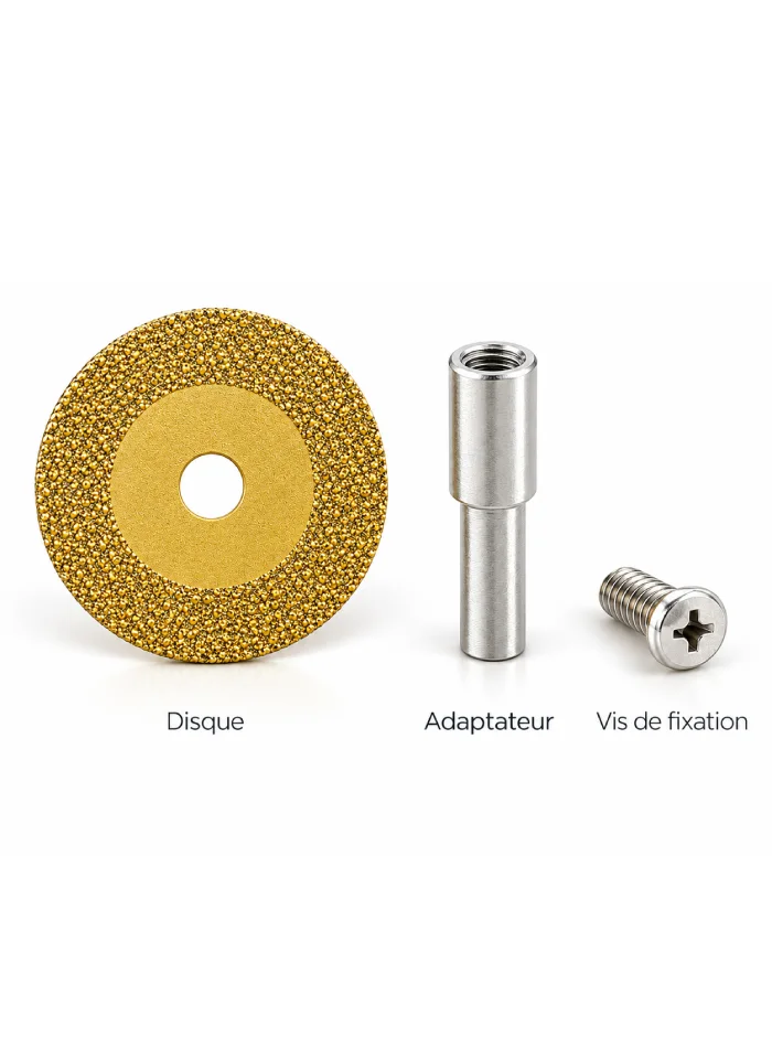 DISQUE DOTCHTEK  d'or 40 MM + Adapteur Meuleuse