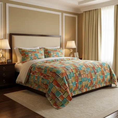 Couvre-Lit Couette Avec 2 taies d’oreiller — Joyau Royal