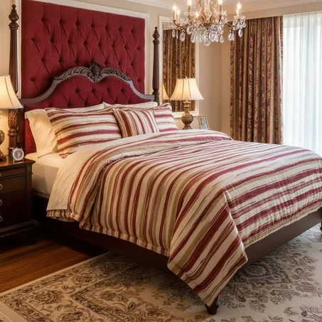 Couvre-Lit Couette Avec 2 taies d’oreiller — AURELIA STRIPES