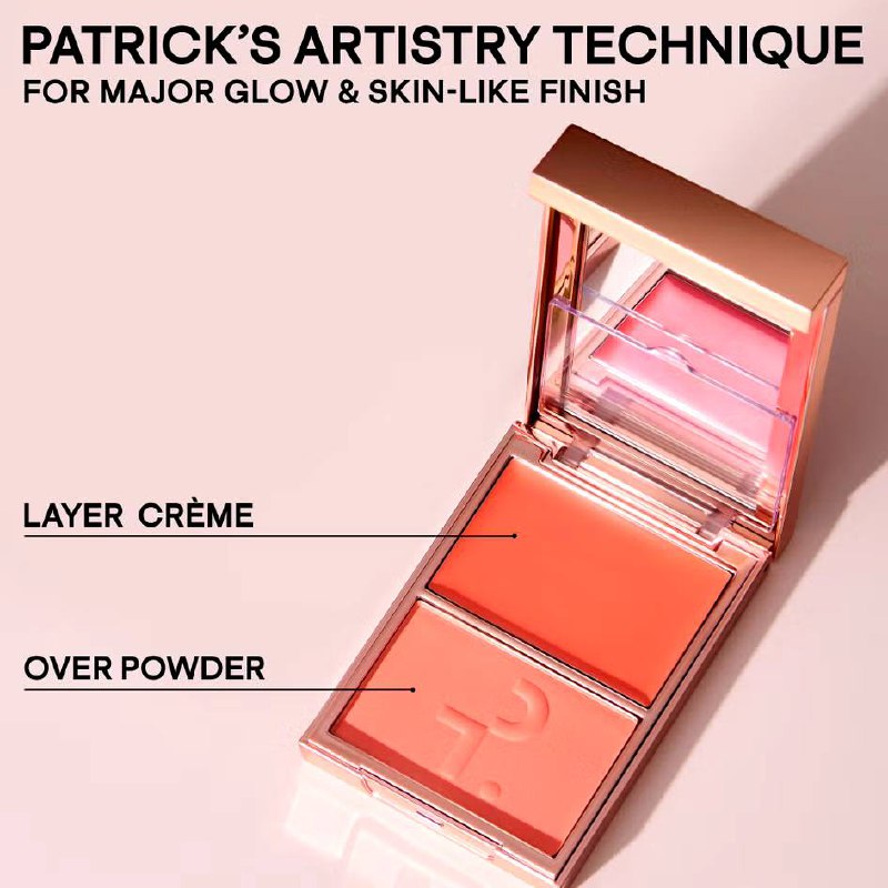 PATRICK TA Major Headlines Double-Take Cream and Powder Blush Duo (Various Shades)