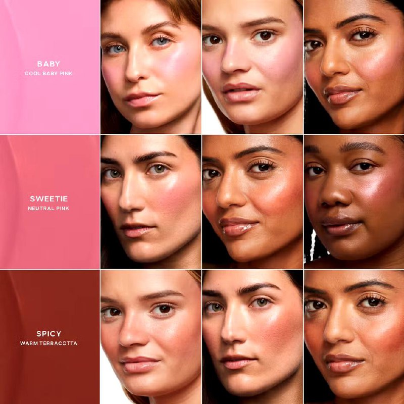 Saie Mini Dew Blush Trio – Ensemble de Fards à Joues Liquides