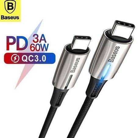 Câble de Charge USB-C Vers USB-C PD 60W/20V/3A - Charge Rapide & Transfer des Données