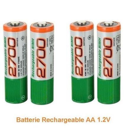 Pile Rechargeable AA 1,2 V (Lot de 4)