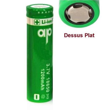 Pile Rechargeables Li-ion 18650 / 3.7V / 1200 mAh - Dessus Plat